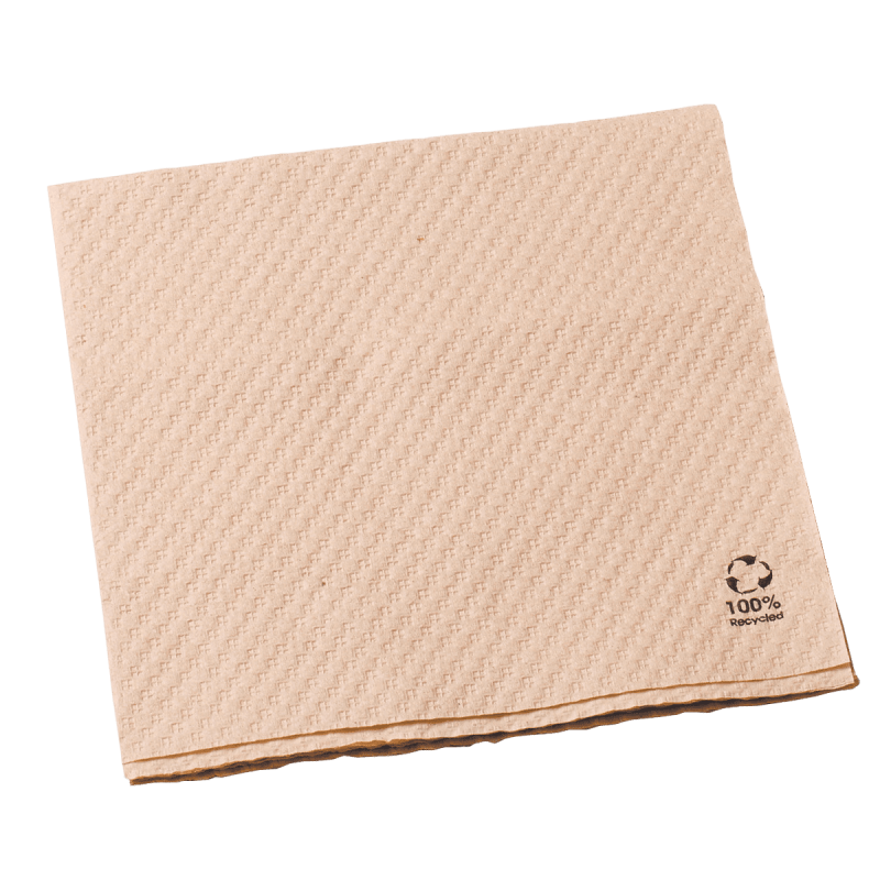 Serviette 2 plis papier recyclé 330x330 mm Serviette 2 plis papier recyclé 330x330 mm