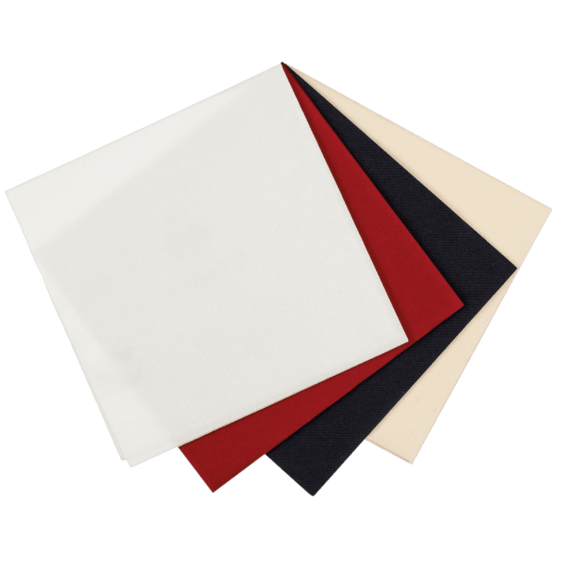 Serviette bordeaux voie sèche AIRLAID 55g/m² 400x400 mm Serviette bordeaux voie sèche AIRLAID 55g/m² 400x400 mm