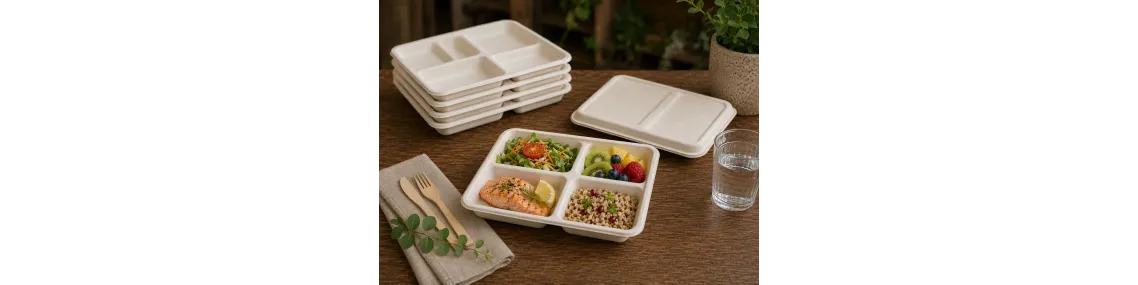 Plateaux repas en bagasse